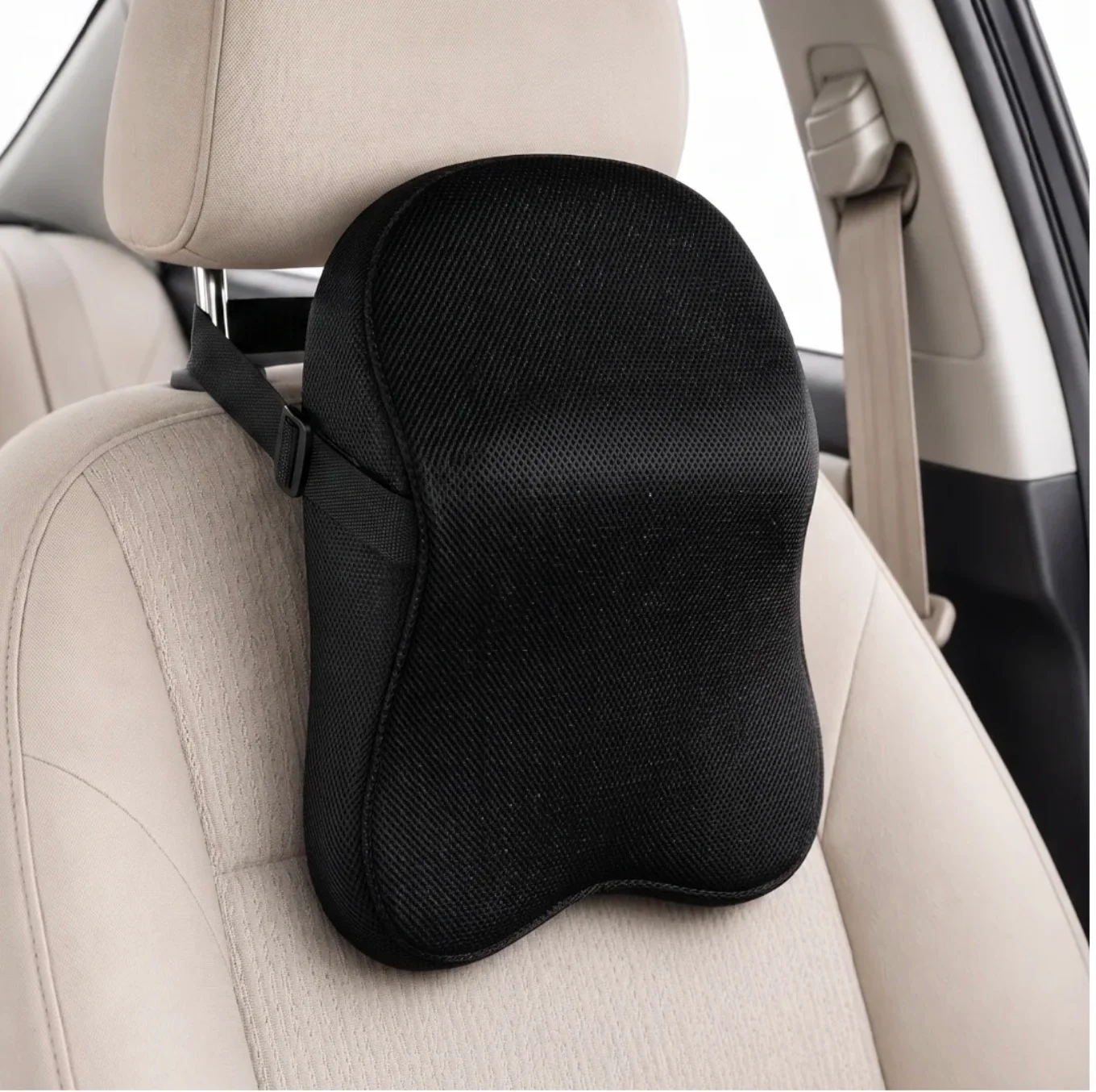 3-in-1 Memory Foam Car Pillow for Neck Rest Support Cushion